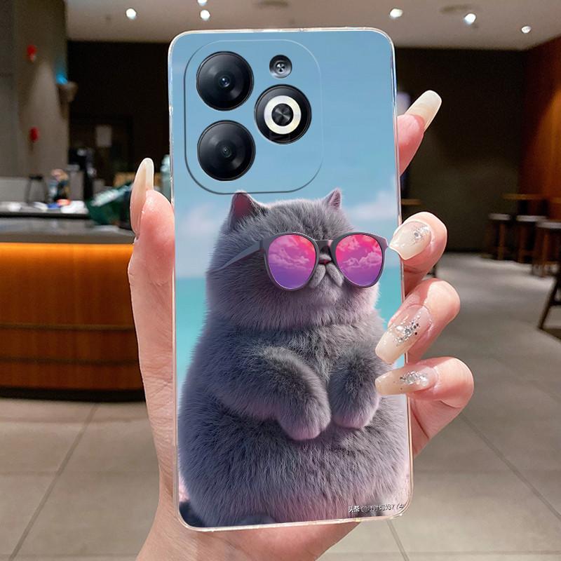 Casing For infinix Smart 8/Smart 8 Pro Luxury Dragon Cute Cool Boys Girls Soft silicone Phone Case Back Cover Transparent Shell