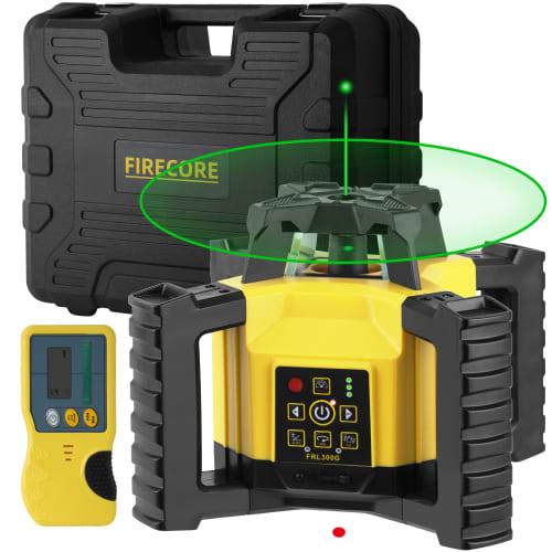 Firecore FRL300G Rotating Laser Level, High-Precision Laser, Self-Leveling, Rotating Laser Level, 600m Diameter, Level, Surveying, Leveling, for Small