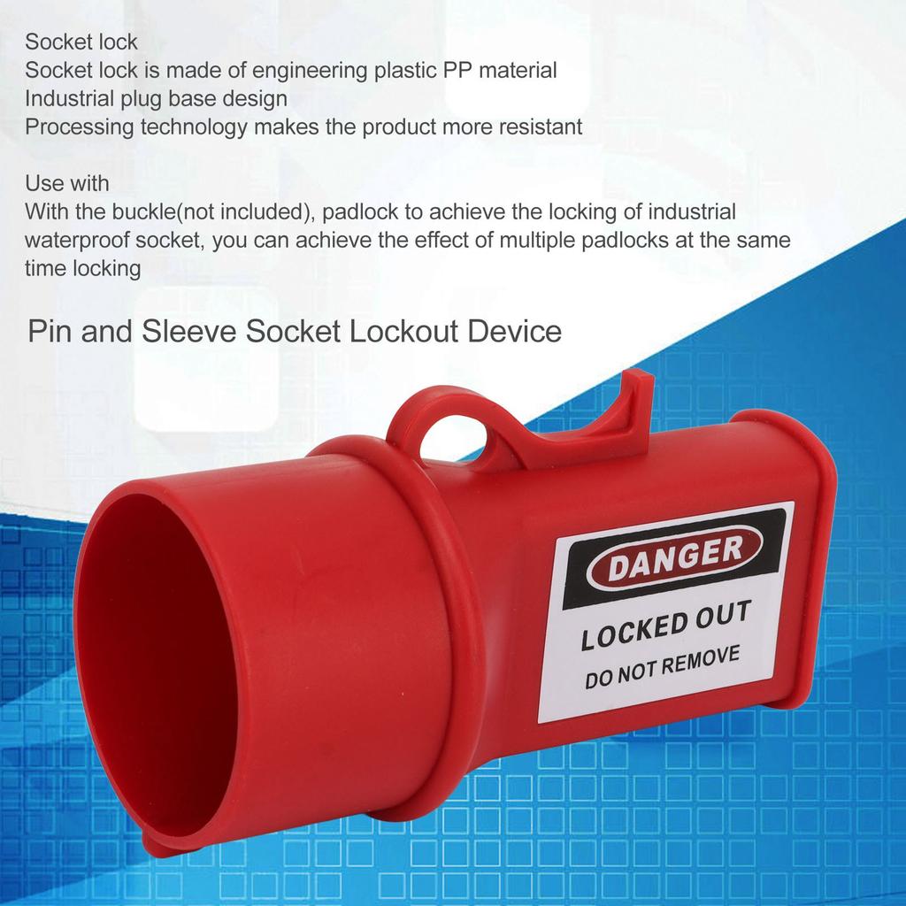 Pin and Sleeve Socket Lockout Device Waterproof Plug Lockout Lock And Safety Padlock Set with Keys 2in Diameter