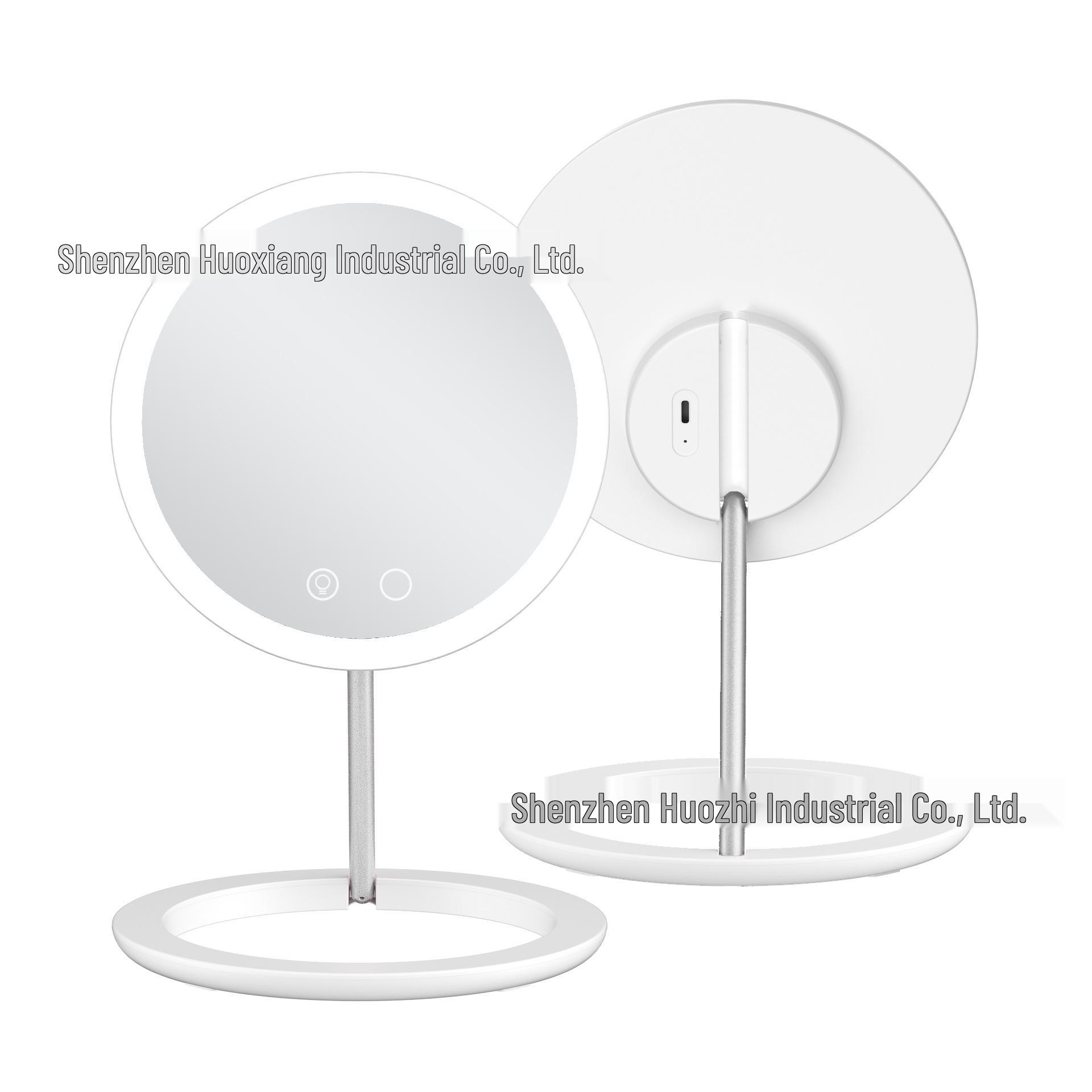 MUID Portable LED Travel Makeup Mirror with Light, Foldable for Desktop or Dormitory Use