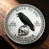 Yousheng 1/2/3/5 Stück Rabenschädel Souvenir Münze Robuste Haltung Krähe Challenge Coin Token der Freiheit und des Humors Metallabzeichen Heimdekoration