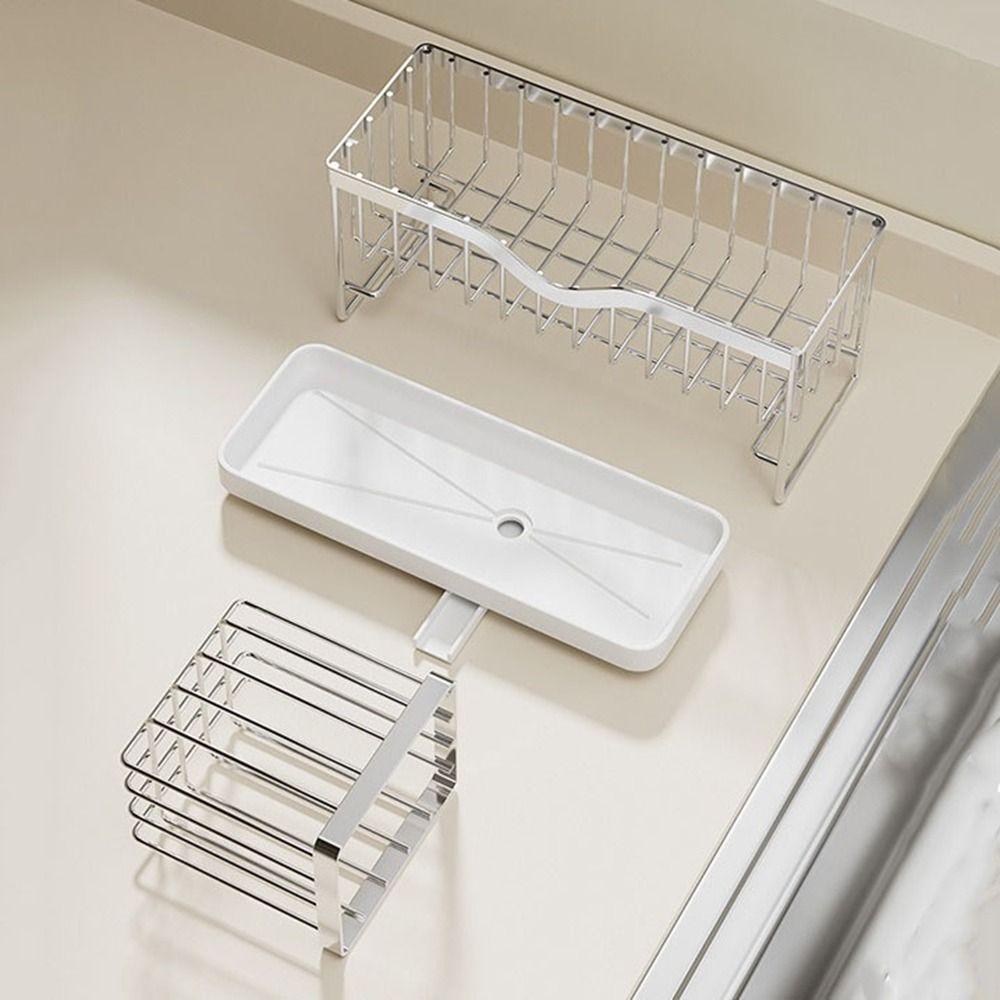 Waterproof Stainless Steel Sponge Holder Moisture-proof Sink Drain Rack  Countertop