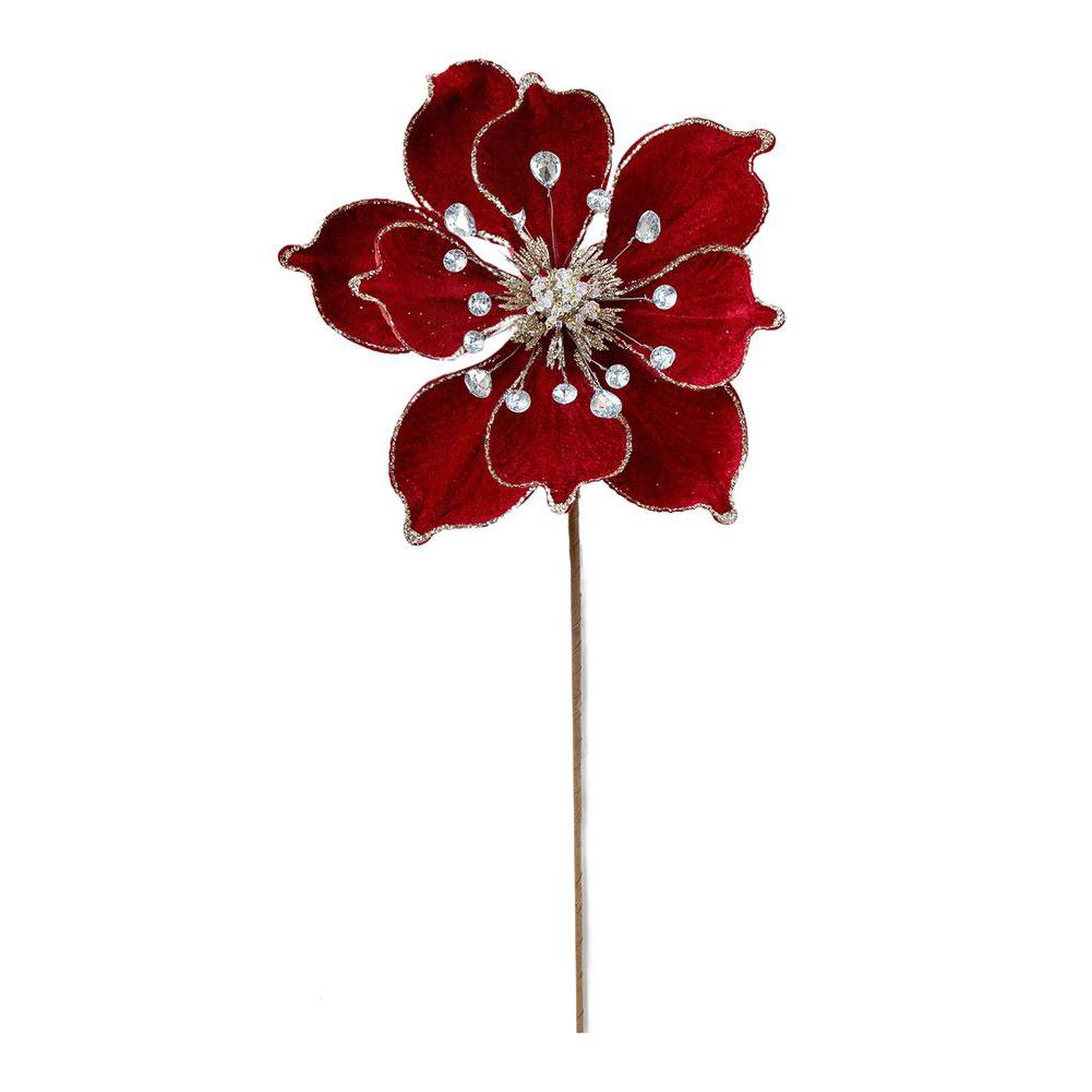 

Christmas Decorative Supplies Magnolia Flower Decorations Fake Artificial Flowers Xmas Tree Decor Crafts Flower Arrangement червоний