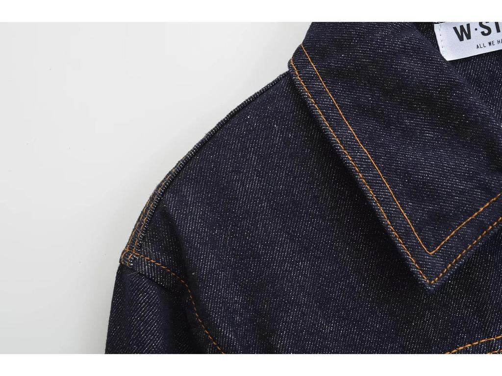 American Retro Slim Fit Denim Shirt Jacket