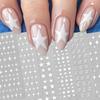 6Pcs Y2K Irregular Star Manicure Decals Gold Silver Color Letters Nail Decorations  Nail Supplies