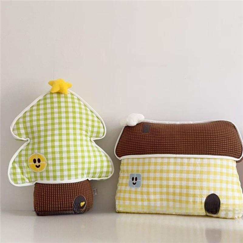 Cartoon Dopamine House Pillows With Embroidered Fabric For Kids Room Decor