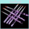 Luxurious 7pcs Uv Gel Nail Art Brush Set For Expert Salon Nail Art