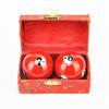Cloisonné Handcrafted Fitness Ball with Bell and Blue Enamel for Seniors