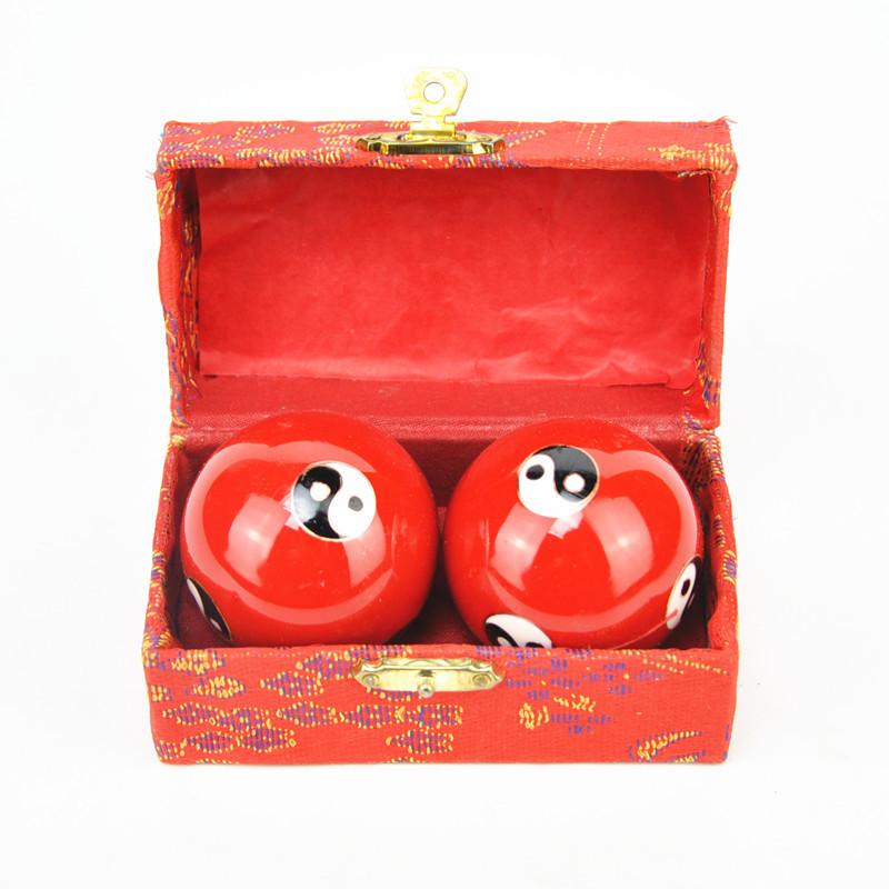 Cloisonné Handcrafted Fitness Ball with Bell and Blue Enamel for Seniors