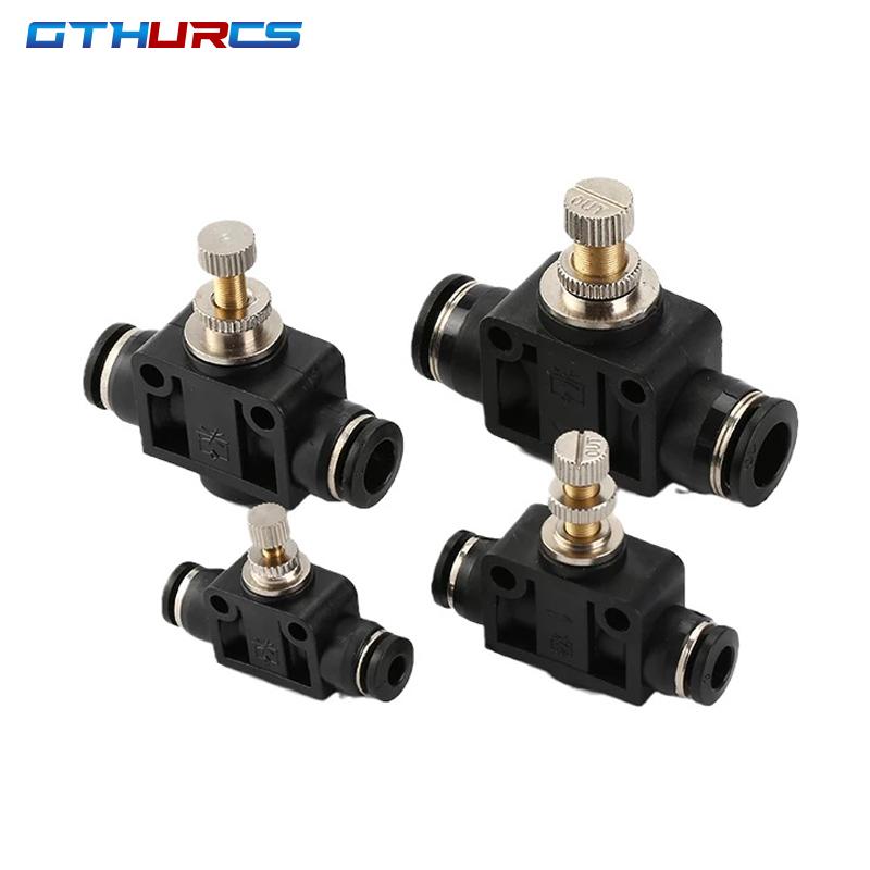 Black Pneumatic Fitting Pipe Connector Quick Release Coupling 4mm 6mm 8mm 10mm 12mm PU PV PE HVFF PY Tube Connectors Fuel System Fittings7