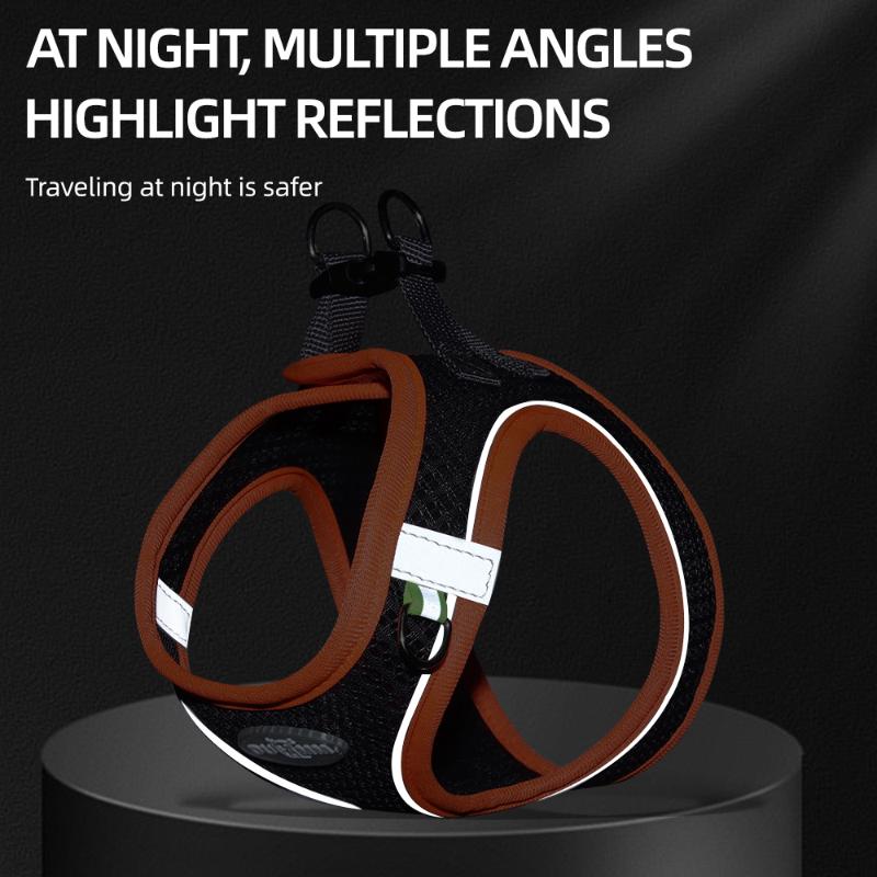 Szelki dla psa Ubrania odblaskowe oddychające regulowane obroże dla zwierząt domowych smycz do chodzenia na zewnątrz kamizelka dla buldoga francuskiego chihuahua klatka piersiowa