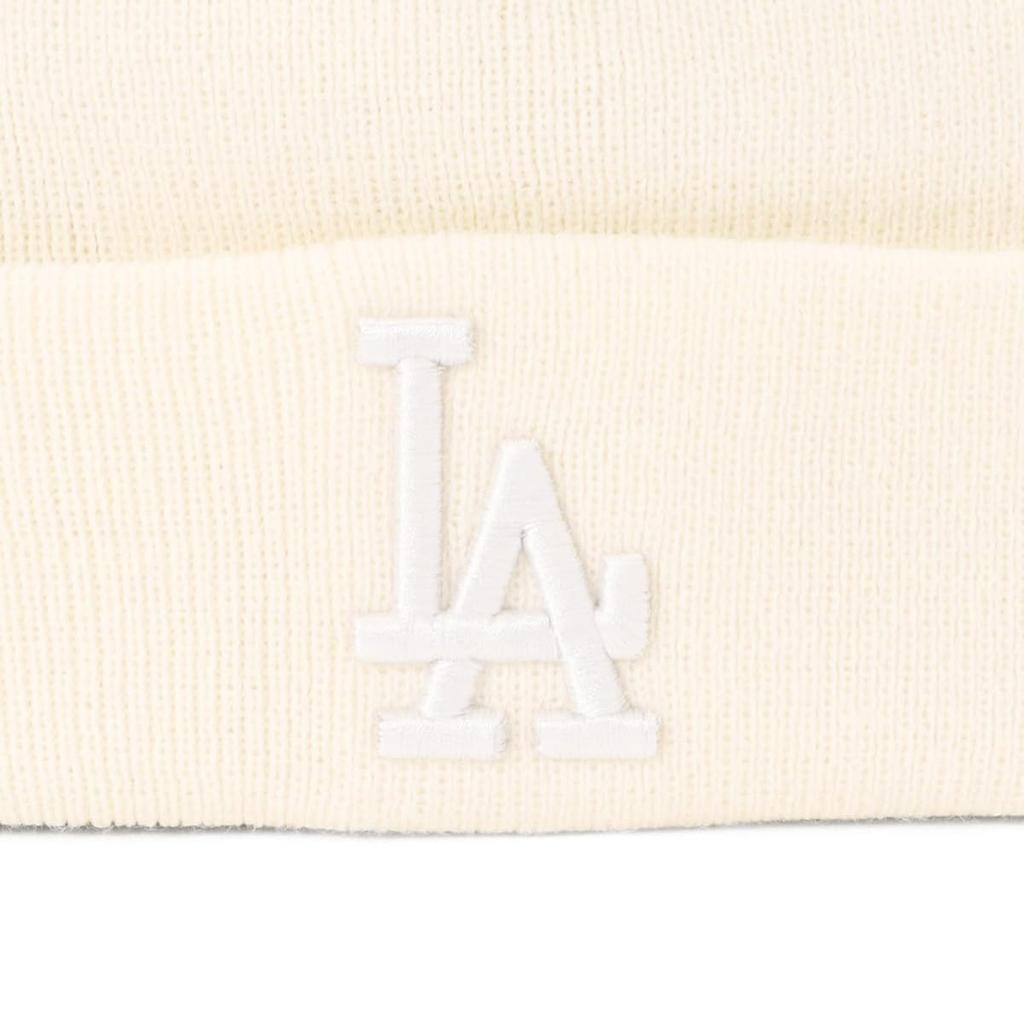 New Era MLB Strick Ton-in-Ton LA Free Basic Bündchen Los Angeles Kappe, Farbe, Off-White, Strick, Off-White
