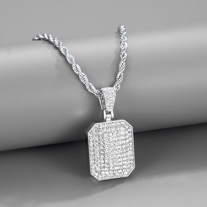 Hot Sale Hip Hop Diamond Square Pendant - Minimalist Cool Style