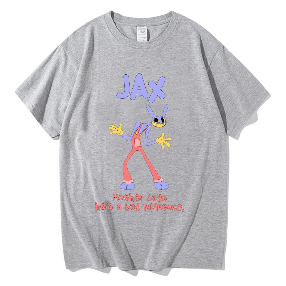 The Amazing Digital Circus Jax Purple Rabbit T-shirt Men and Women Summer Cotton Clothing Short Sleeved Tee