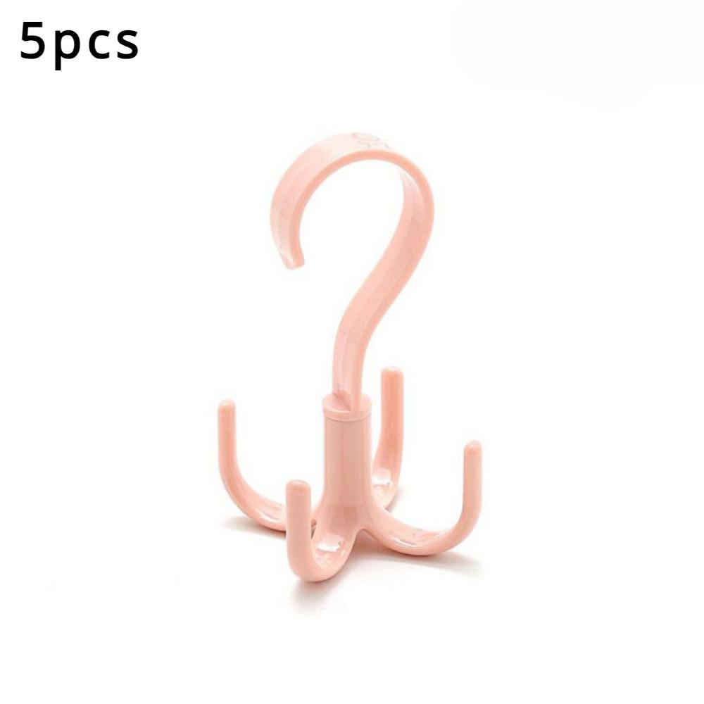 3pcs 360 Degree Swivel Four Prong Hook for Wardrobe and Tie Drying - Multifunctional Hanger and Tie Hooks