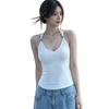 American Spice Girl neck sling vest women's outer wear summer new sexy high-end simple inner slim top