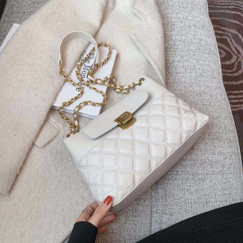 Rautenmuster Kette kleine Tasche Damentasche neu trendige Mode vielseitige Umhängetasche Damen Schulter Achseltasche