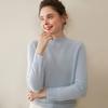 Women's Thickened Cashmere Long Sleeve Pullover - Half-High Neck, 100% Pure Knit for Autumn/Winter