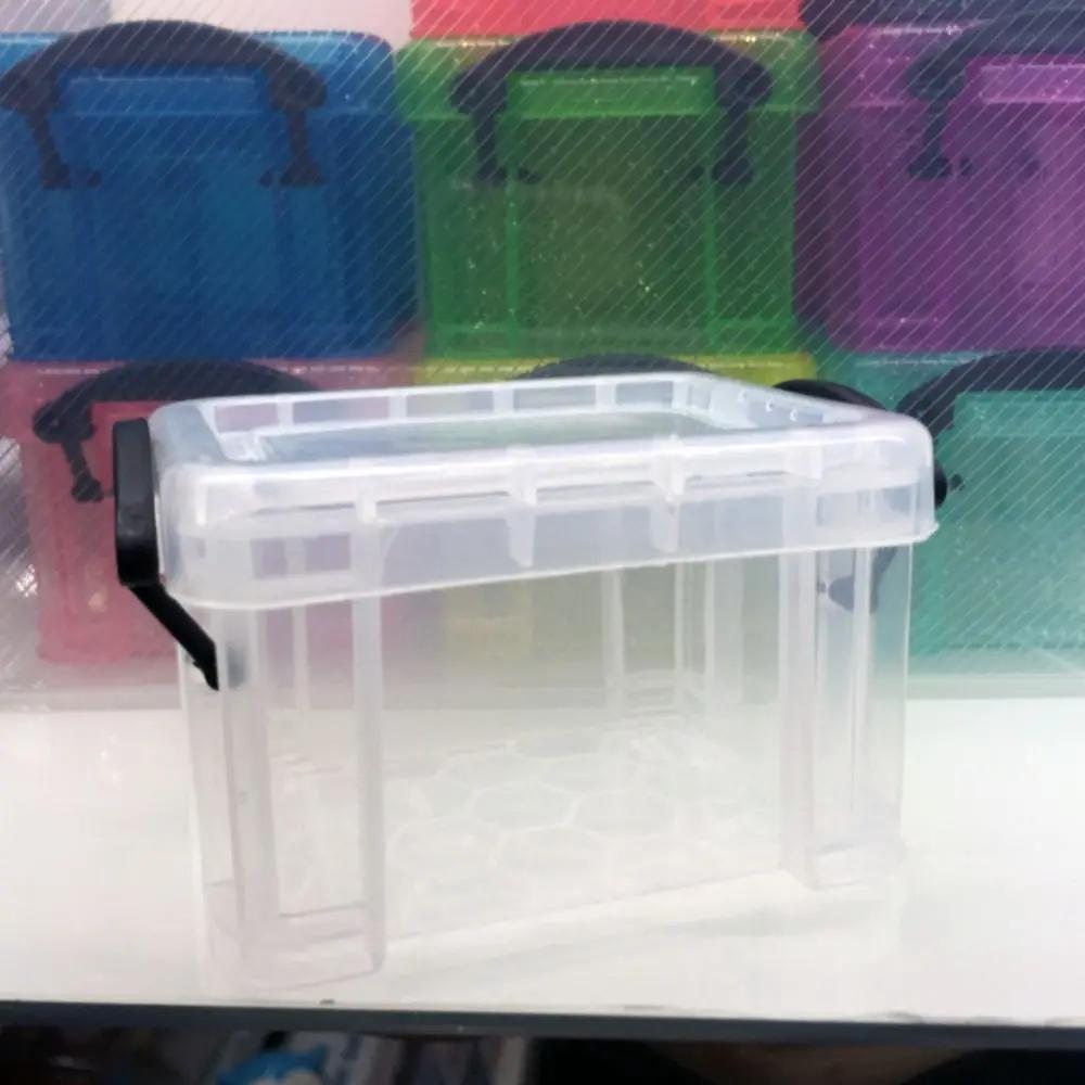 Candy Color Buckle Storage Box Desktop Sundries Organizer Cute Mini Jewelry Organizer Box Hair Clips Container