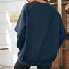 Kadın Büyük Boy Kapşonlular Polar Sweatshirtler Uzun Kollu Kazaklar Kazak Sonbahar Giysileri