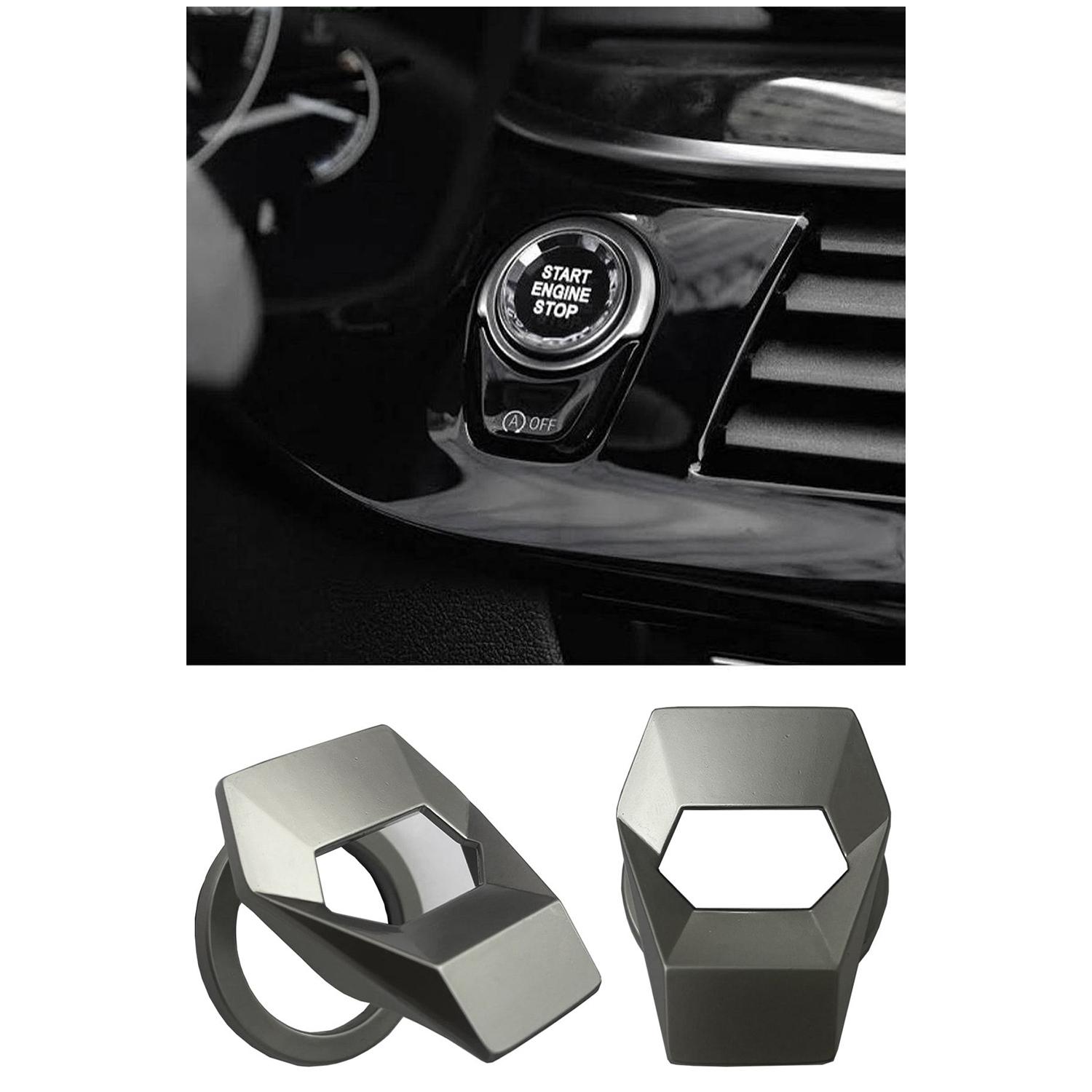 

Защитный металлический колпачок для рамки старт/стоп автомобиля, серый