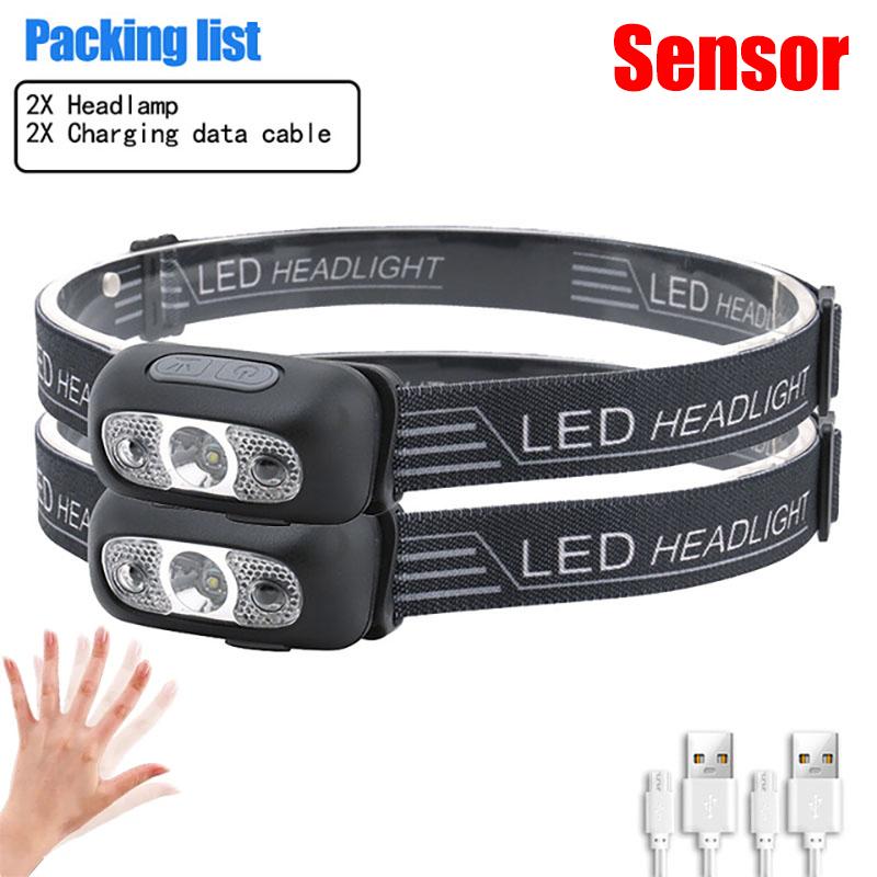 New XPG+COB Multi-function Headlamp With Magnet Hook Cap Clip Headlights Camping Lantern Working Torch Rechargeable Flashlight