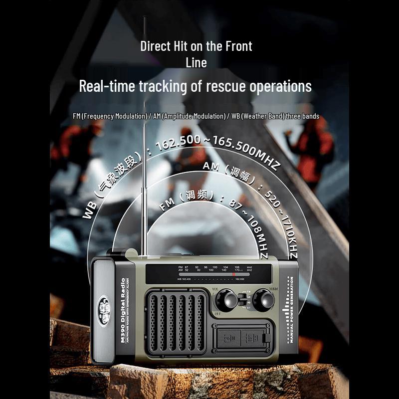 Warsun M390 Multifunction Emergency Radio Flashlight