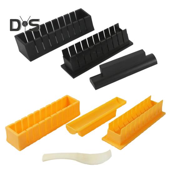 1 uppsättning förtjockad och långsträckt sushiformsats, klibbig matkvalitetsverktyg för sushimaskin av plast Nori fyllda rissushi gör-det-själv-tillverkningsmaskin Kökstillbehör