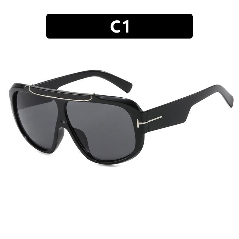 Large Frame Personalized One-Piece Sunglasses Outdoor Windproof Sunglasses Trendy Sunglasses Women