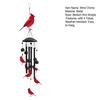 Red Bird Wind Chime with 4 Tubes Weather-resistant Vintage Indoor Outdoor Garden Yard Patio Hanging Metal Wind Bell Decoration