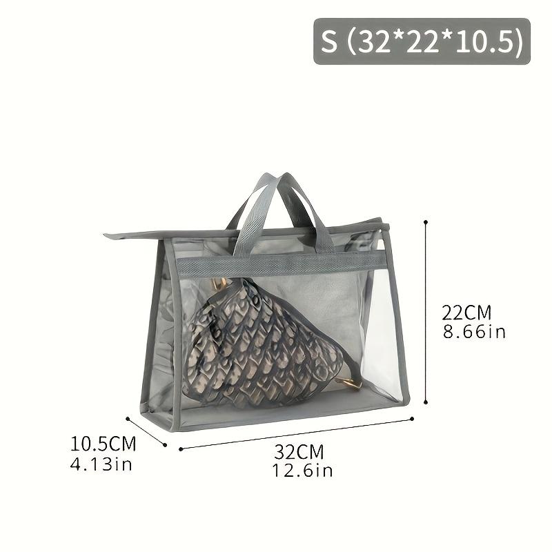 Transparent Handbag Dust Bag - Hanging Zipper Storage Organizer for Closet Purse Protection