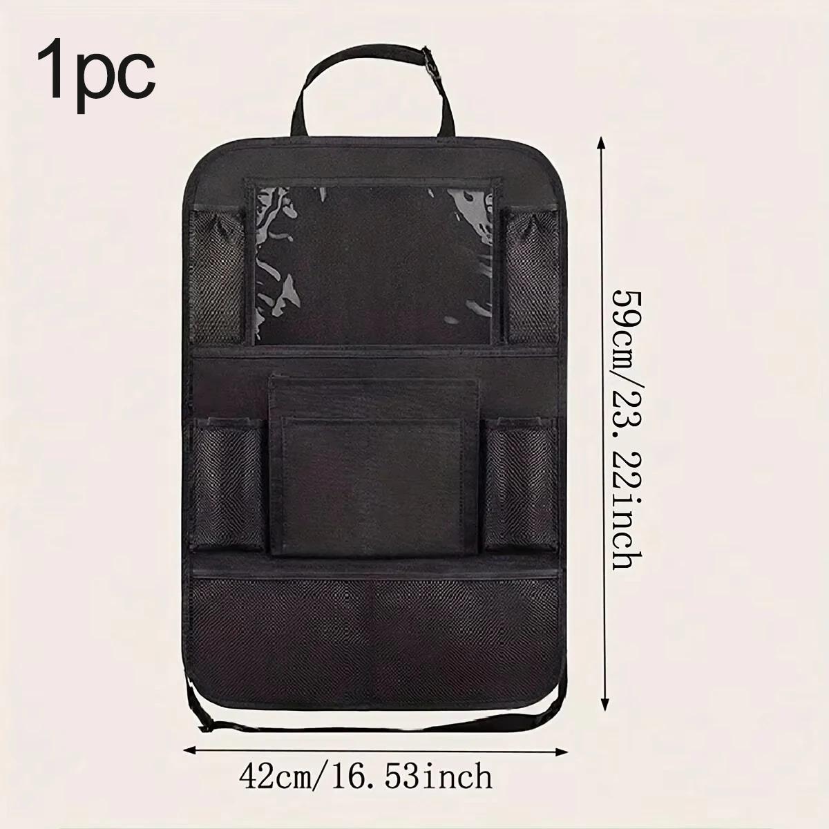 

1/2pcs-Car Seat Organizer Multifunctional Oxford Fabric Car Back Multi Pocket Storage Bag with Tablet Holder Protector for Kids