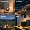 Lampe de table - NETTLIFE - LED portable rechargeable - Sans fil - Intensité 1800K-6500K - Noir