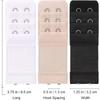 Soft and Comfortable Bra Straps, Elastic, 3 Pieces, 3 Rows with 2 Hook Extension Straps, Women's Underwear Accessories
