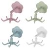 Storage Hook Punch-free 360 Degree Rotation 5 Hooks Wall Hanging Hook Towel Rack Kitchen Organizer for Bathroom
