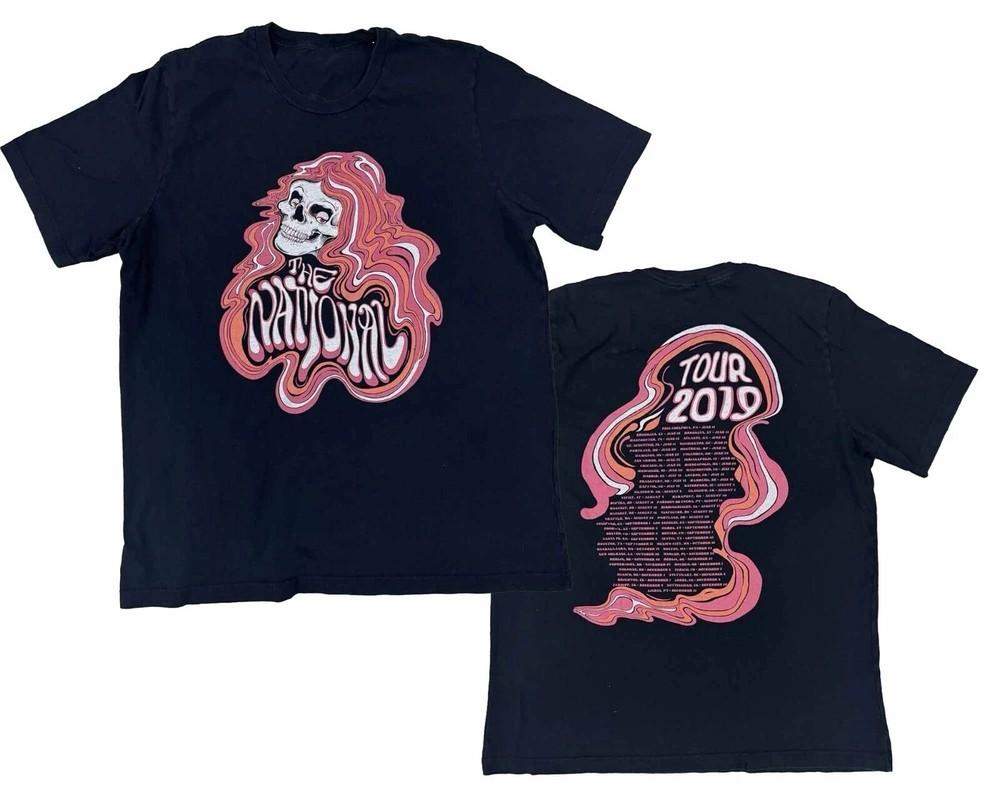 2 sides The National Band 2019 Tour Tee Shirt Classic Black Unisex S-5XL Unisex T-Shirt S