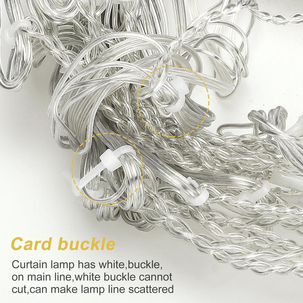 LED Snowflakes Curtain Lights String For Christmas