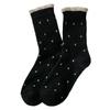 Polka Dot Wool Socks Children'S Stacking Socks Season Warm Retro Color Matching Lace Winter Velvet Thickened Stacking Socks