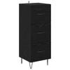 Sideboard In Black Oak Look 34 X 34.5 X 90 Cm Particleboard