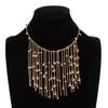 New Waterfall-style Metal Bead Chain Crystal Drop Hip-hop Crystal Drop Personalized Fringe Women