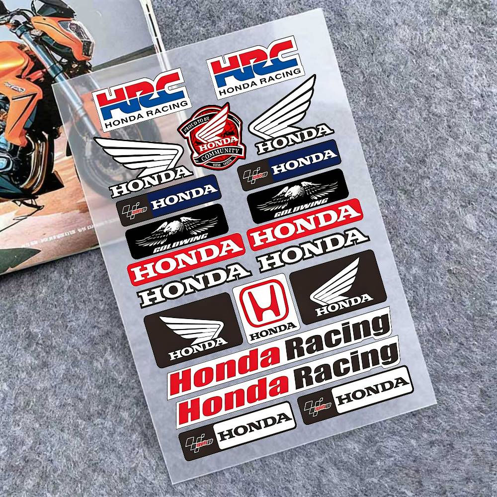 AAADK1 For Honda Stickers Moto Sticker Auto Body Bumper Windows Motorcycle Laptop Walls Vinyl Decal Car Tuning Accessories 20x30cm