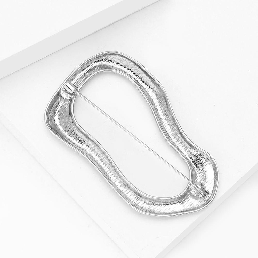 Vergoldete Geometrische Broschen Silberfarbene Reversnadeln Neue Unregelmäßige Broschen Schmuckzubehör