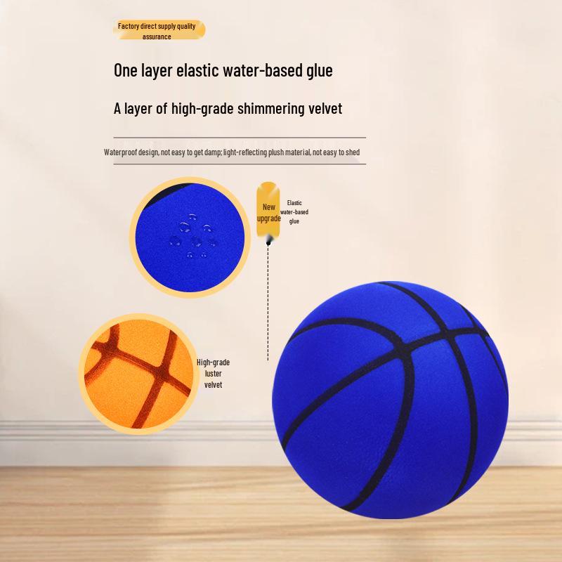 Silent No-Flake Indoor Basketball for Kids with 3D Grooves