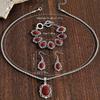 3Pcs Women'S Vintage Turquoise Bracelet Necklace Earrings Set, Healing Stone Decoration Gift