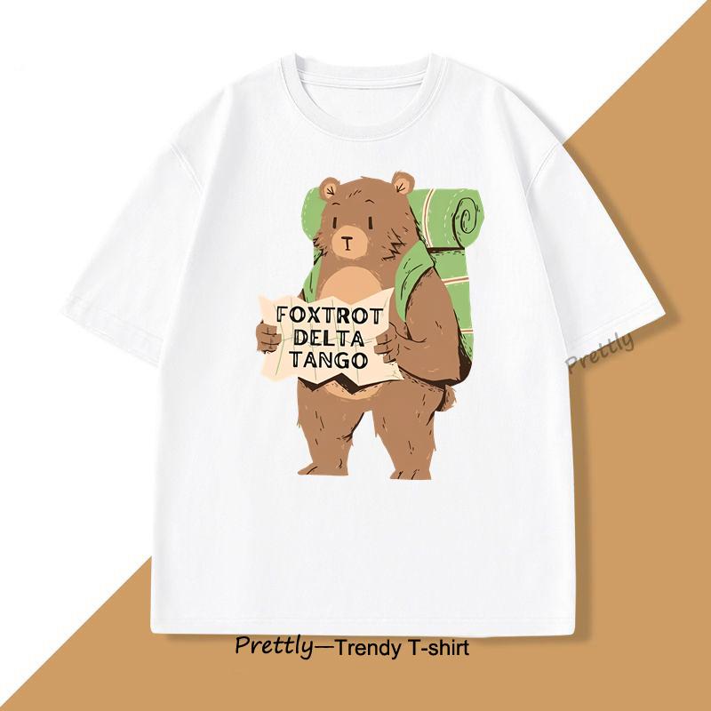 T Shirt Foxtrot Delta Tango Graphic T Shirts for Men Women Loose Casual Clothing Fashion Short Sleeve Tshirt