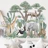 Forest Animals Elephants Pandas Giraffes Children's Rooms Wall Stickers Living Room Bedroom Decorations Self-adhesive Stickers