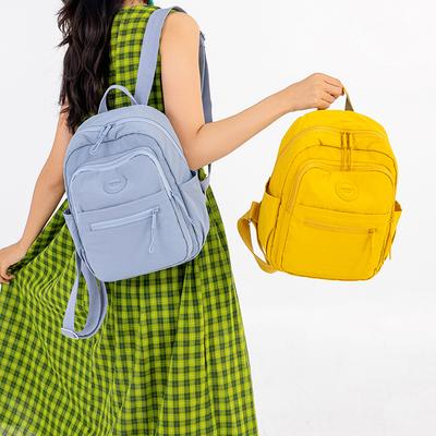 Zaino in nylon da donna ad alta capacità, zaino leggero da viaggio