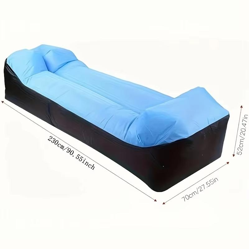 Tragbarer aufblasbarer Liegestuhl mit Kissen Wasserdichtes Sofa für Camping Strand & Festivals Einfache Montage mit Tasche 240*70cm