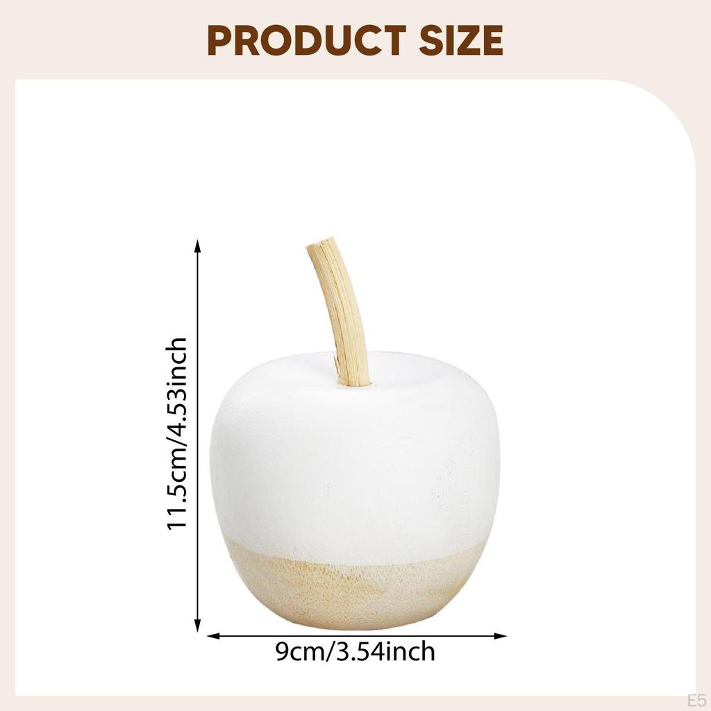 Wood Fruit Figurine Ornament Decor Collection Minimalist Sculpture Statue for Festival Living