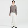 Maglione lavorato a maglia con coulisse in misto seta di gelso da donna